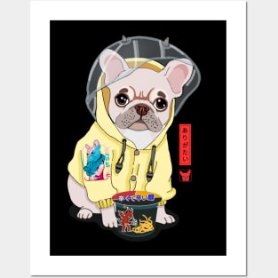 Frenchie Noodle Love Posters and Art